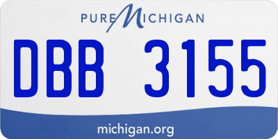 MI license plate DBB3155