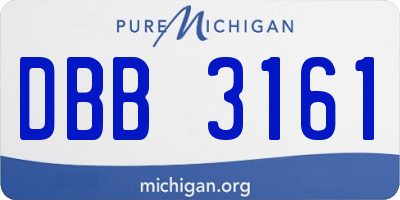 MI license plate DBB3161