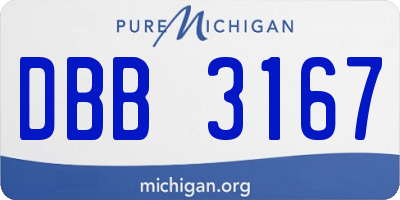 MI license plate DBB3167