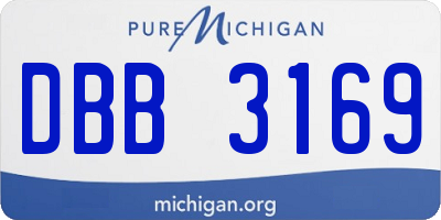MI license plate DBB3169