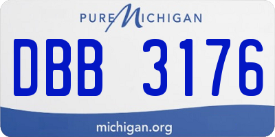 MI license plate DBB3176
