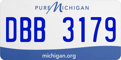 MI license plate DBB3179