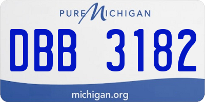 MI license plate DBB3182