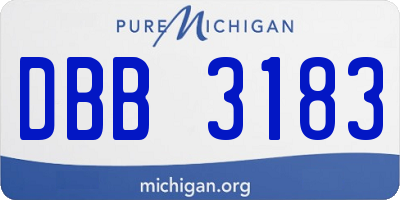 MI license plate DBB3183