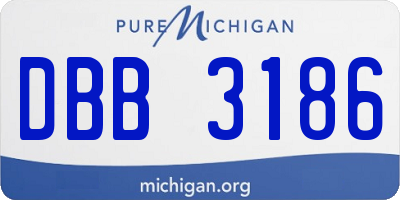 MI license plate DBB3186