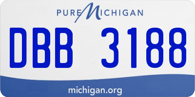 MI license plate DBB3188