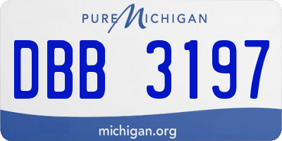 MI license plate DBB3197