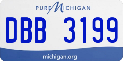 MI license plate DBB3199