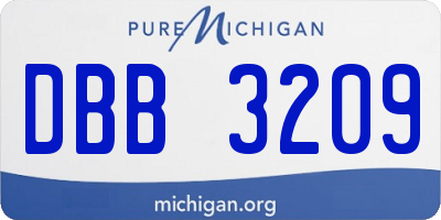 MI license plate DBB3209