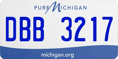 MI license plate DBB3217