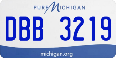 MI license plate DBB3219