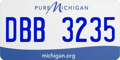 MI license plate DBB3235