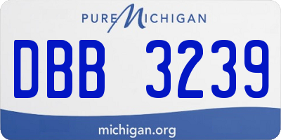MI license plate DBB3239