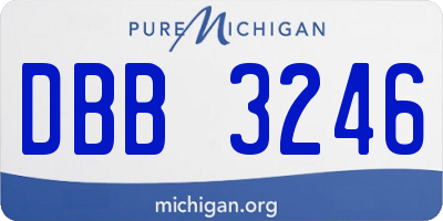 MI license plate DBB3246