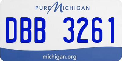MI license plate DBB3261