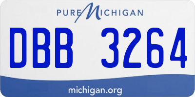 MI license plate DBB3264