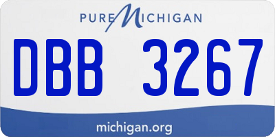 MI license plate DBB3267