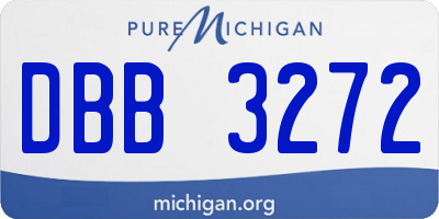 MI license plate DBB3272