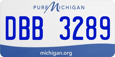 MI license plate DBB3289