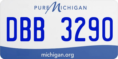 MI license plate DBB3290