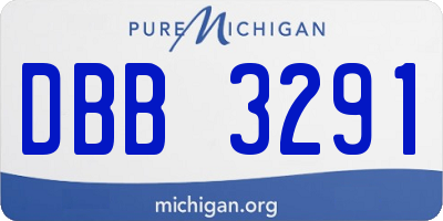 MI license plate DBB3291