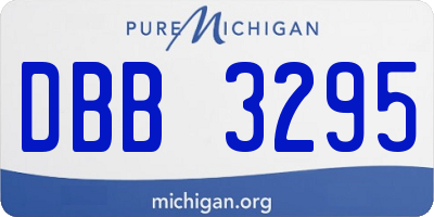 MI license plate DBB3295