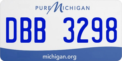 MI license plate DBB3298