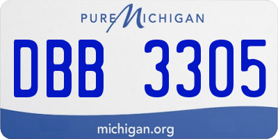 MI license plate DBB3305