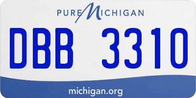 MI license plate DBB3310