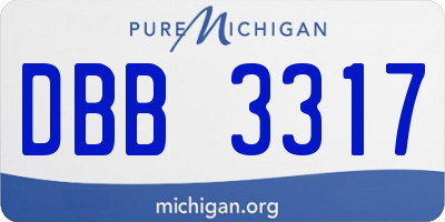 MI license plate DBB3317