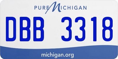 MI license plate DBB3318