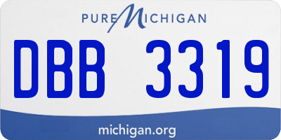 MI license plate DBB3319