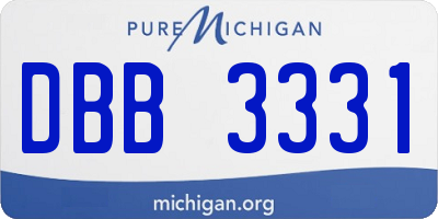 MI license plate DBB3331