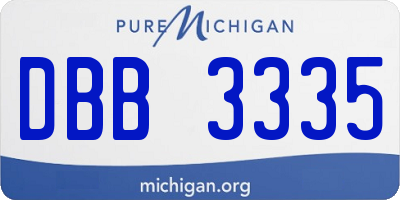 MI license plate DBB3335
