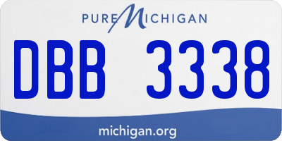 MI license plate DBB3338