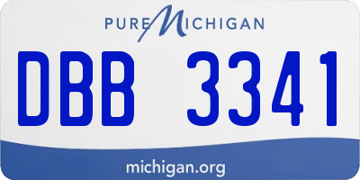 MI license plate DBB3341