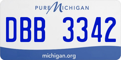 MI license plate DBB3342