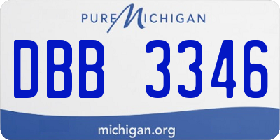 MI license plate DBB3346