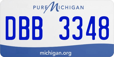 MI license plate DBB3348