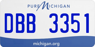 MI license plate DBB3351