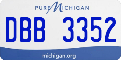 MI license plate DBB3352