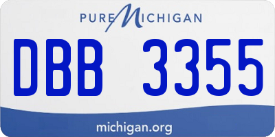 MI license plate DBB3355