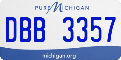 MI license plate DBB3357