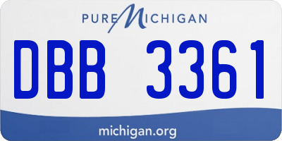 MI license plate DBB3361