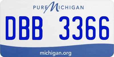 MI license plate DBB3366