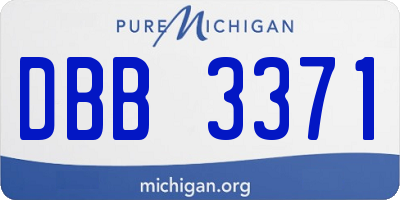 MI license plate DBB3371
