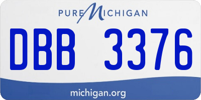 MI license plate DBB3376