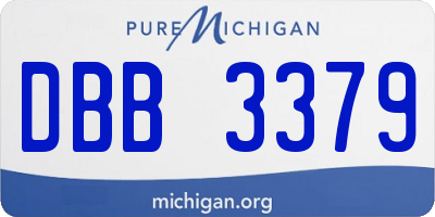 MI license plate DBB3379