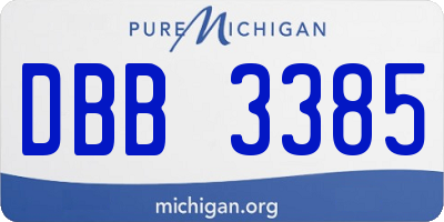 MI license plate DBB3385