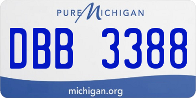 MI license plate DBB3388